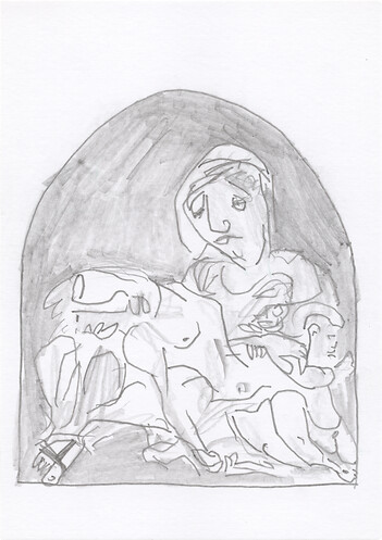 251 &ndash; Annibale CaracciMaria mit dem Leichnam Christi1599 &ndash; 1600  &ndash; Altarbild, Öl auf Leinwand 149&nbsp;cm x 156&nbsp;cm Museo di Capodimonte, Neapel