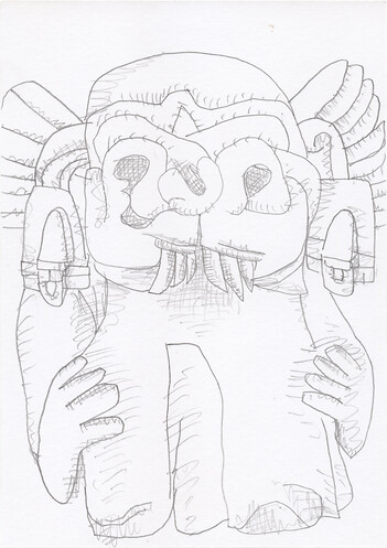 030 &ndash; Unbekannter KünstlerTlalic, der aztekische Regengottca. 1300 &ndash; 1500  &ndash; Stein H&ouml;he 40&nbsp;cmMuseum für Völkerkunde, Staatliche Museen, Berlin